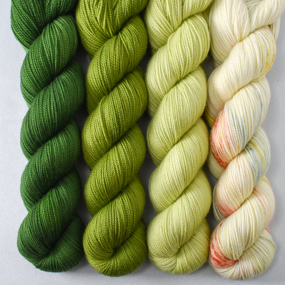 Herbalist, Rhizome, Goldfinch, and Fearless - Miss Babs Yummy 2-Ply Quartet