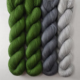 Herbalist (2), Moonscape, and Quicksilver - Miss Babs Photo 51: The DNA Shawl Set
