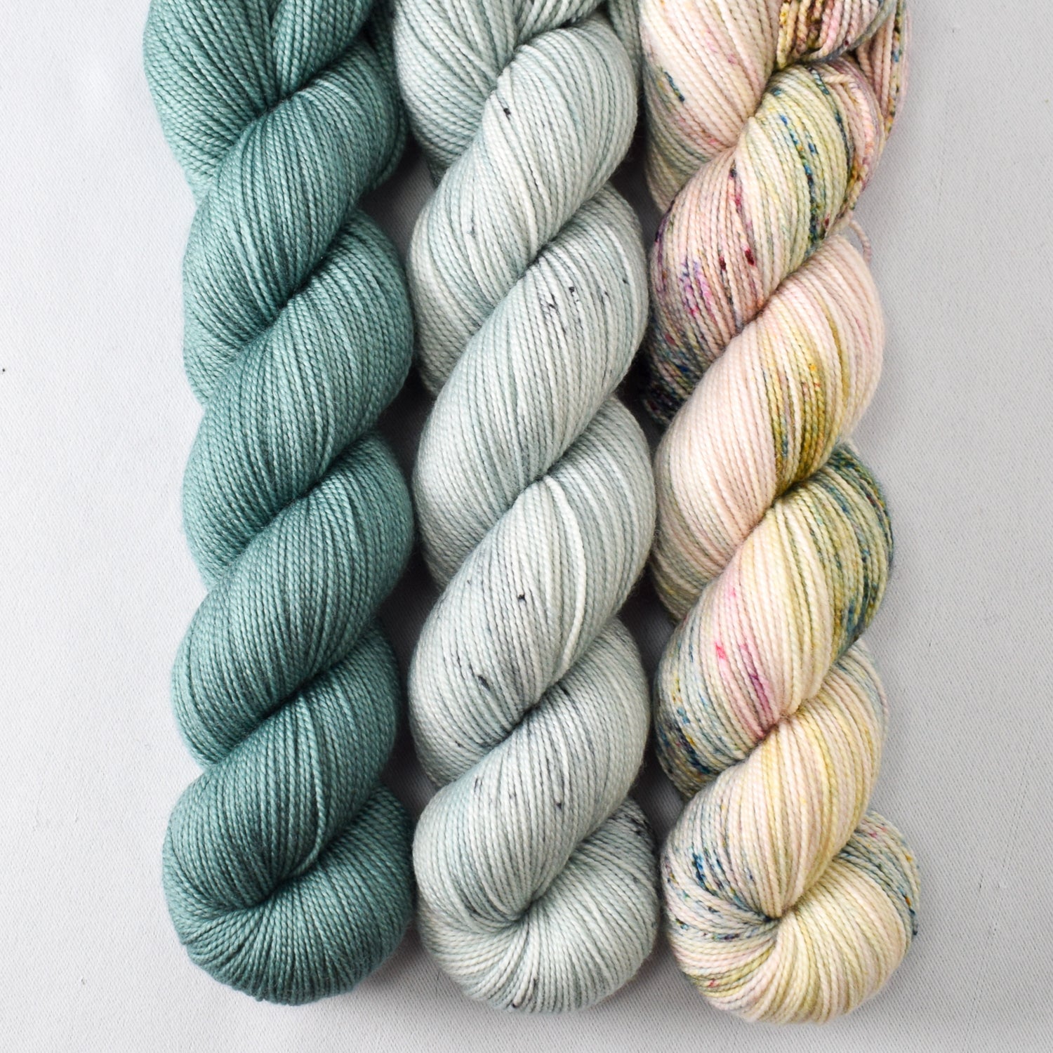 Heron, Linnet, and Mountain Meadow - Miss Babs Yummy 2-Ply Trio