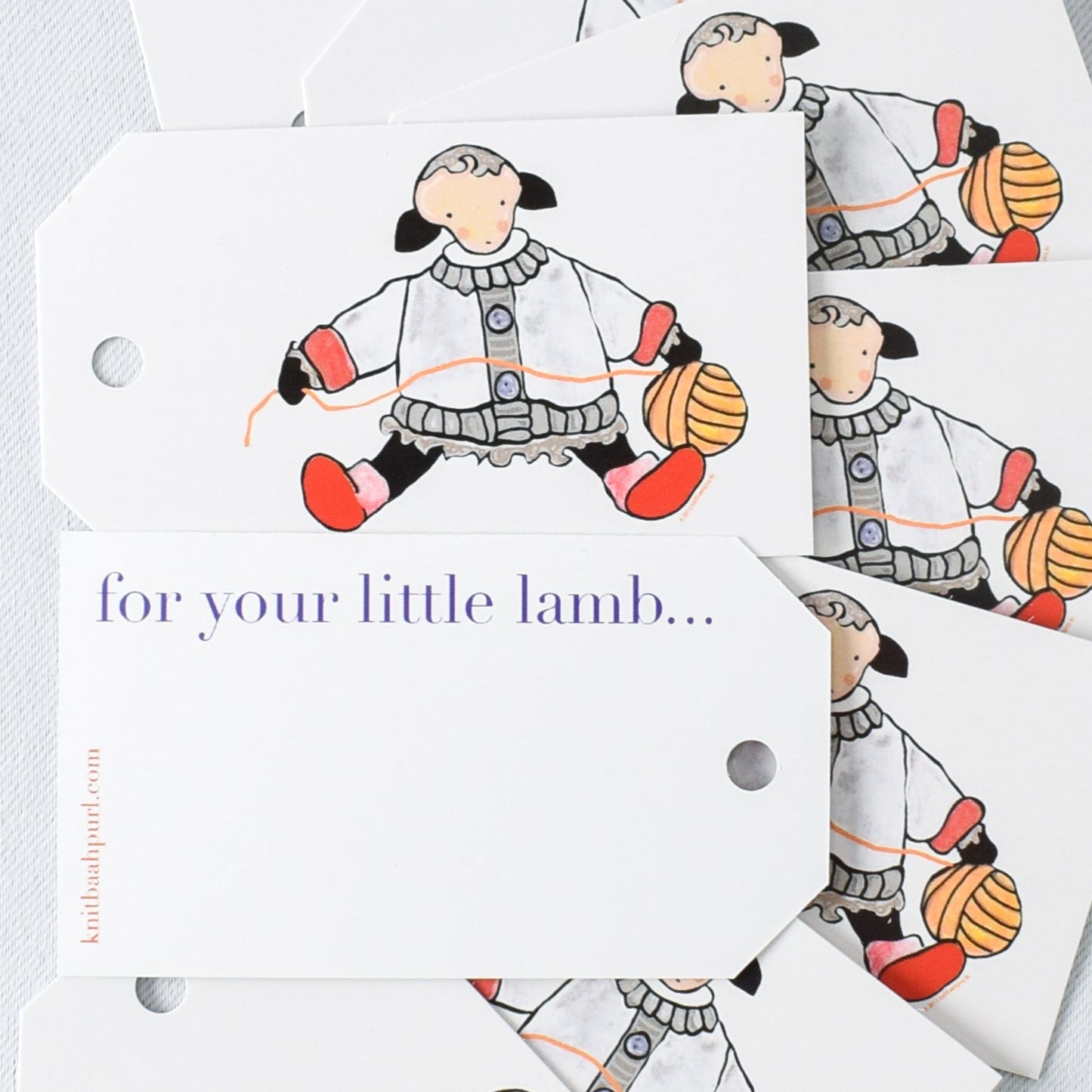 Knit Baah Purl Baby Sweater Gift Tags - Miss Babs Notions