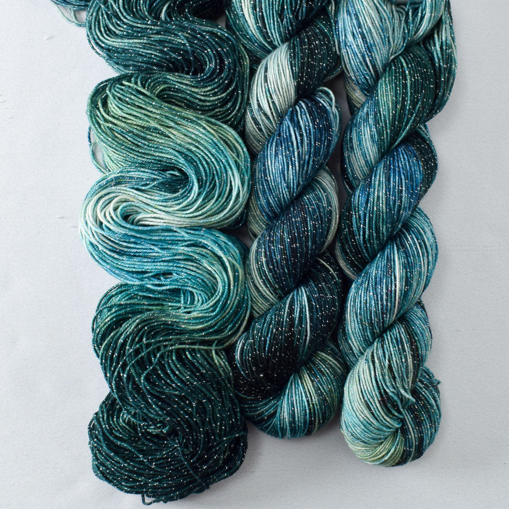 Lakeside - Miss Babs Estrellita fingering weight superwash merino and Lurex yarn