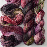 Land of the Sky - Miss Babs Estrellita fingering weight superwash merino and Lurex yarn