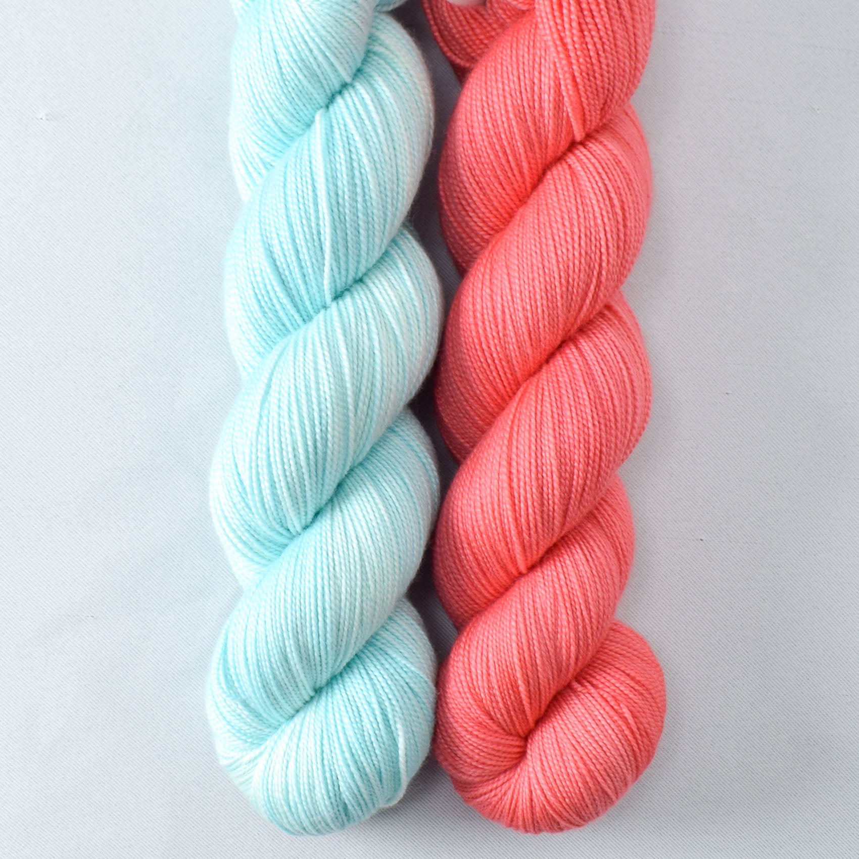 Lani and Salmon Hibiscus - Miss Babs Avon Duo