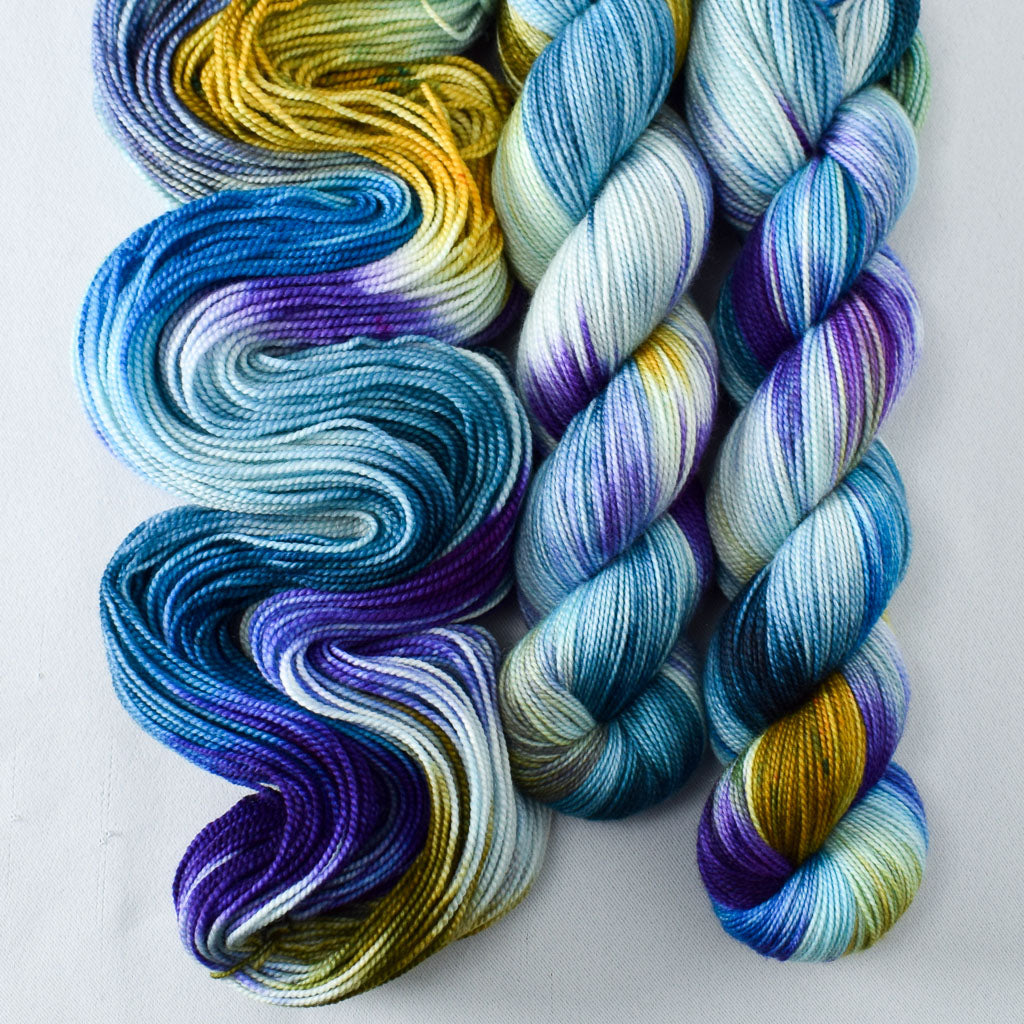 Laser Light Show - Miss Babs Yummy 2-Ply superwash Merino wool yarn