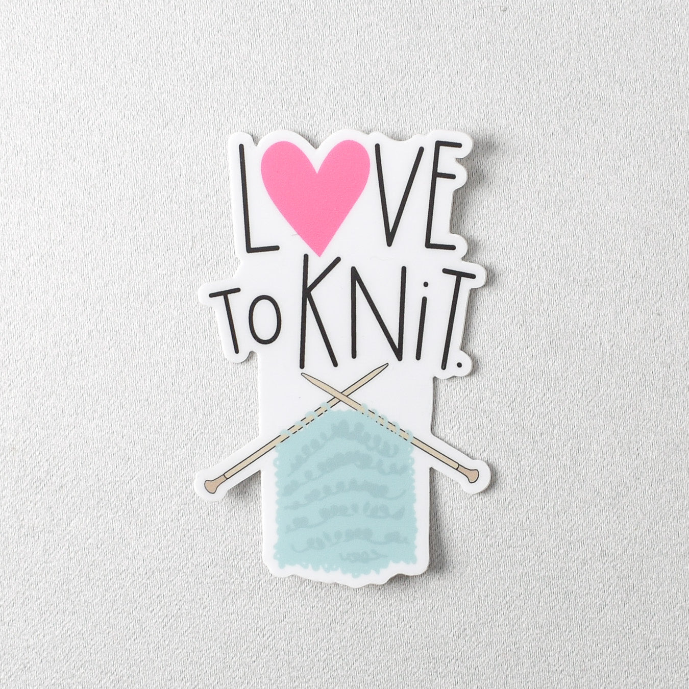 Love to Knit WIP Vinyl Sticker