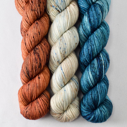 Mace, Eastern Bluebird, and May Morning - Miss Babs Yummy 2-Ply Trio
