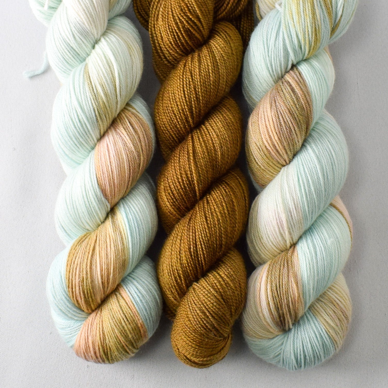 Mantis Tarte and Candied Pecan Yummy 2-Ply - Miss Babs Feyrow Shawl Set