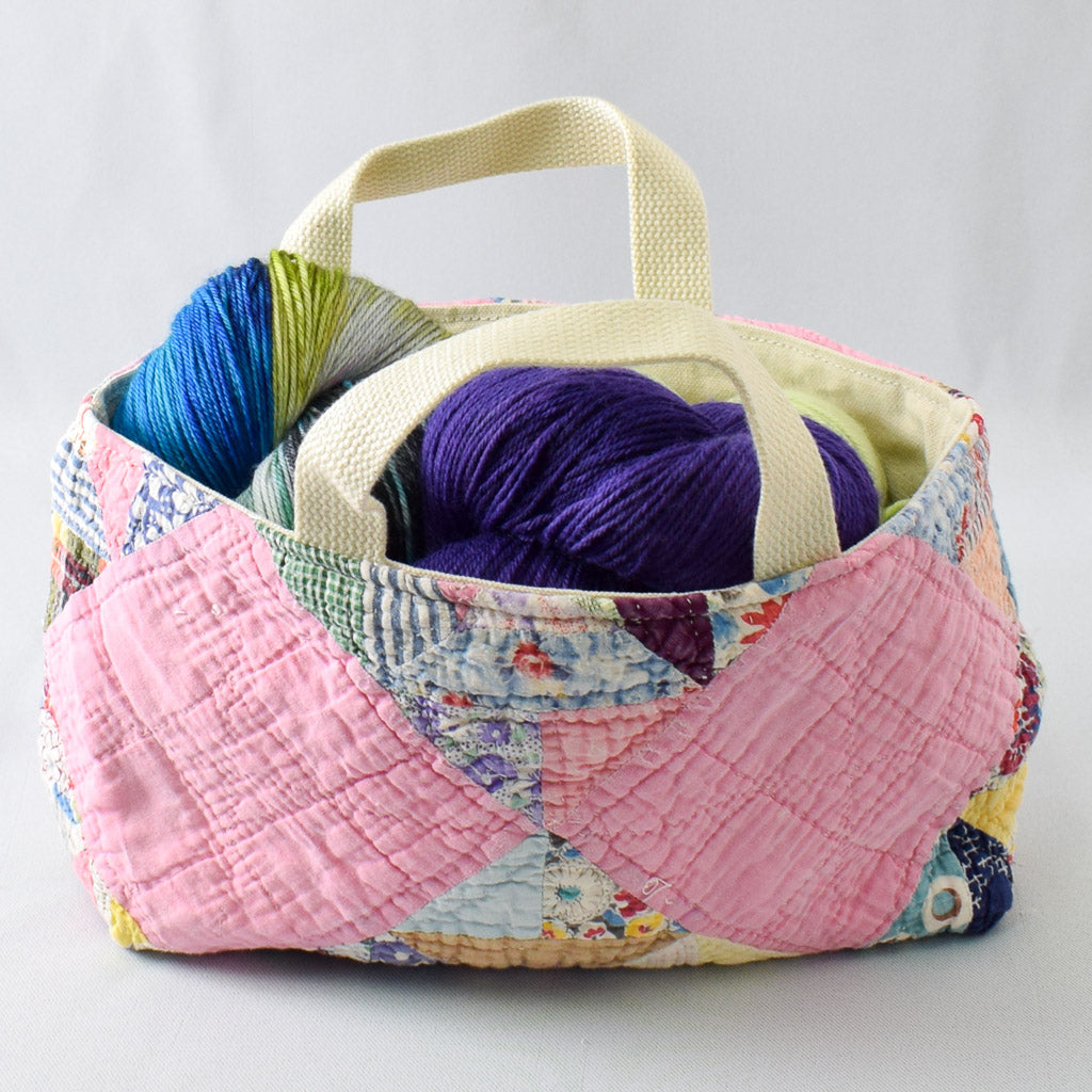 Scrappy Half Square Triangles On A Pink Background Maker Caddy - MCL_SQSQ_MU