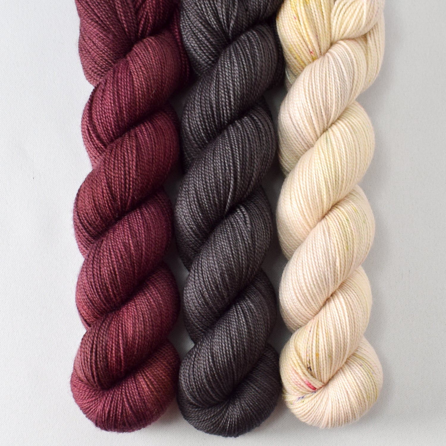 Merlot, Pitch, and Sparkling Sand - Miss Babs Yummy 2-Ply Trio