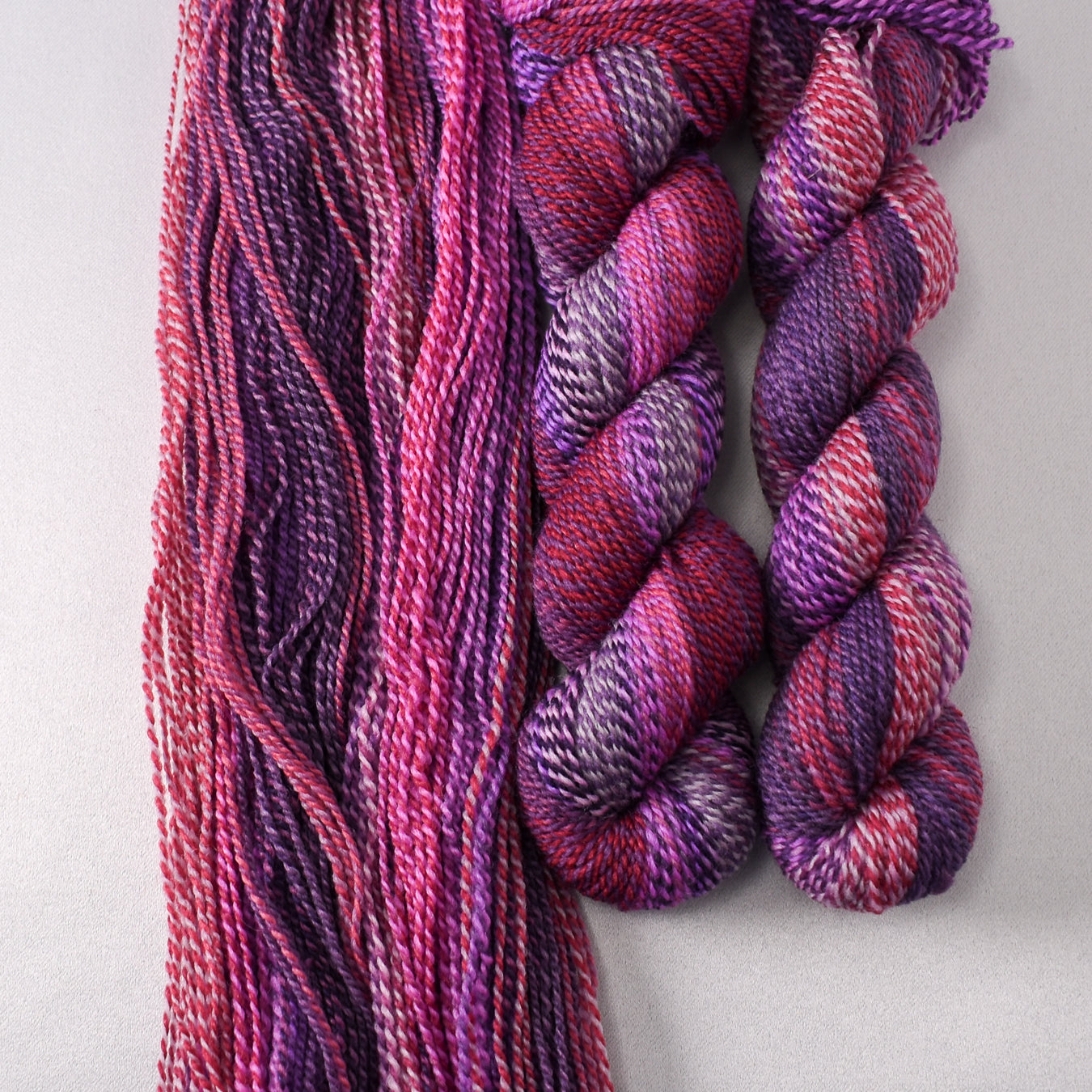 Midnight Plum A - Miss Babs Junction Fiber Mill Making Tracks Lite yarn