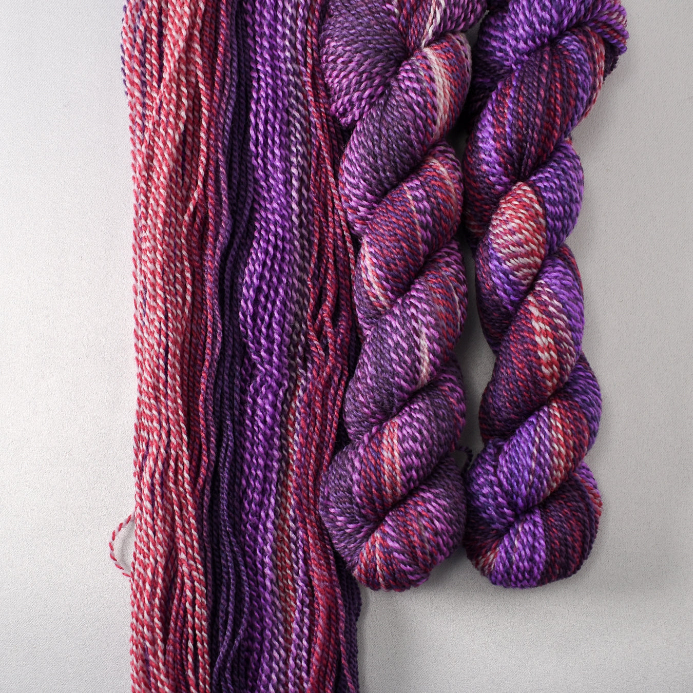 Midnight Plum C - Miss Babs Junction Fiber Mill Making Tracks Lite yarn