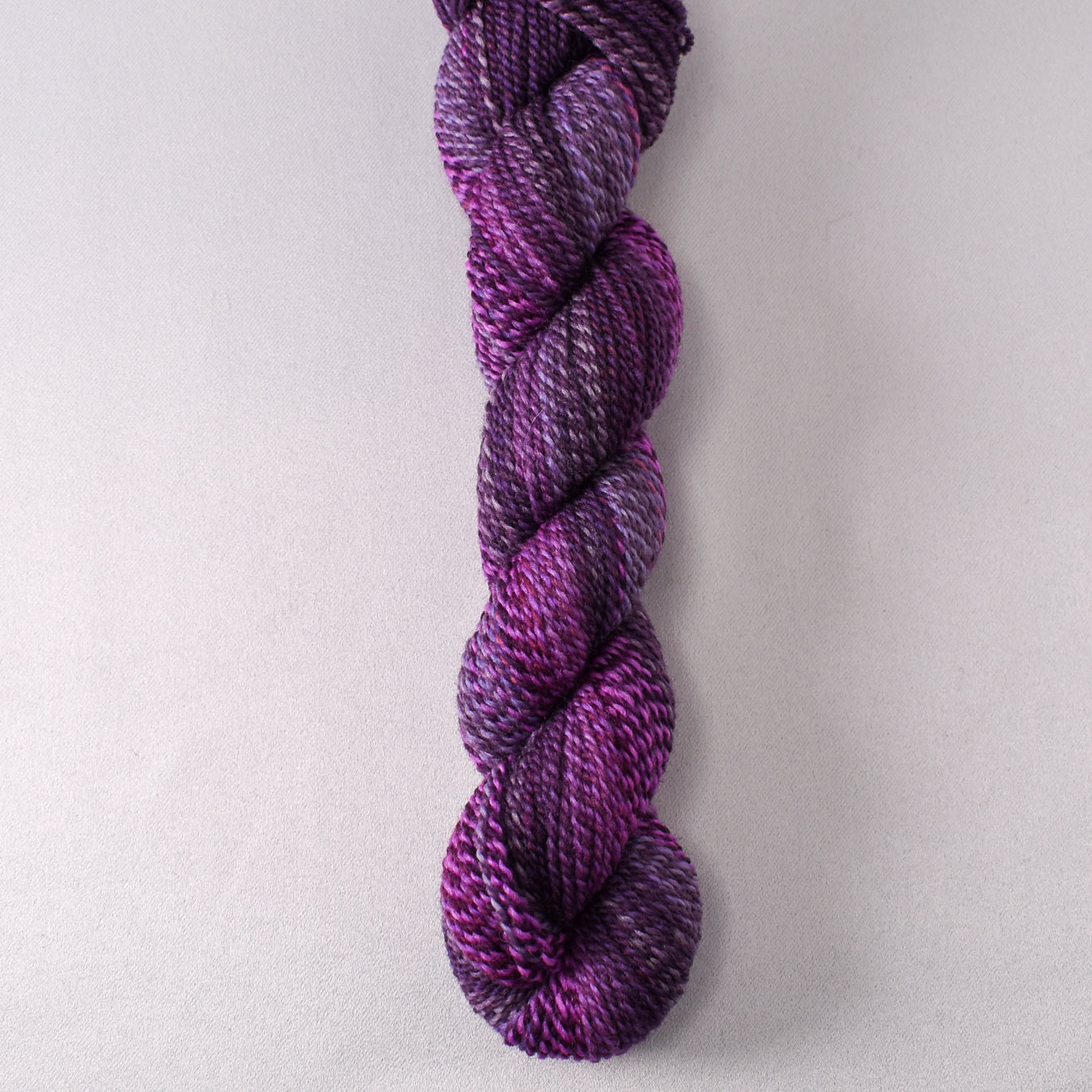 Midnight Plum E - Miss Babs Junction Fiber Mill Making Tracks Lite yarn