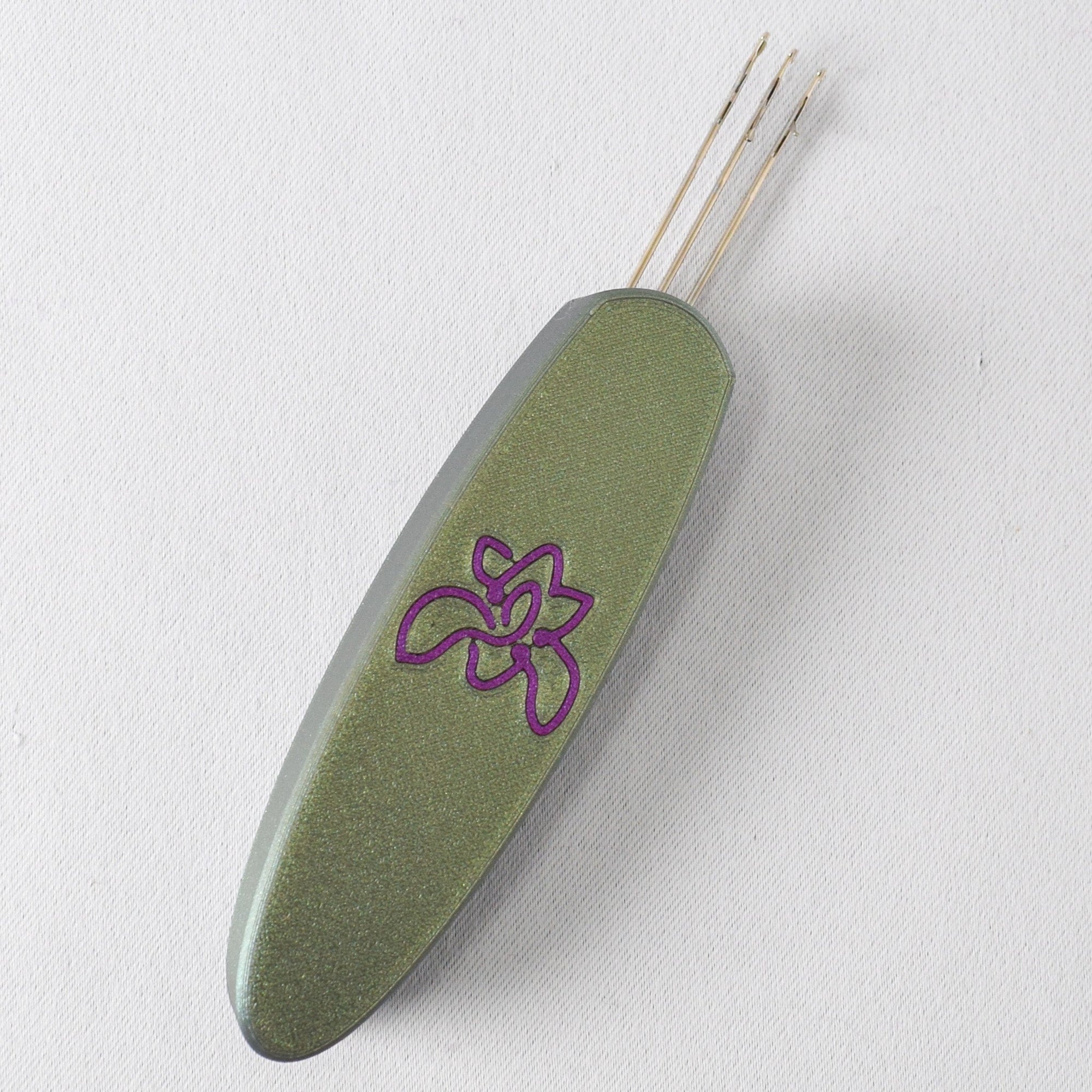 Mini Cordsmith I-Cord Maker - Sage Green with Miss Babs Iris Logo - Miss Babs Notions