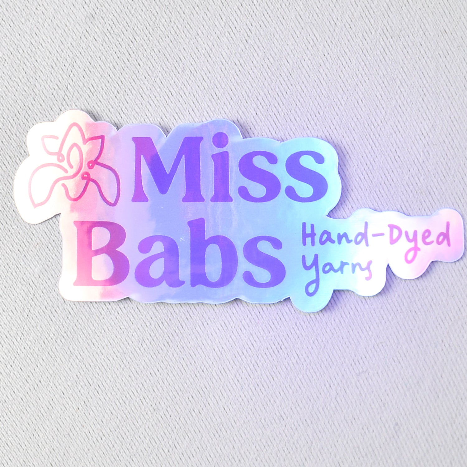 Miss Babs Logo Reflective Vinyl Sticker - Miss Babs Notions