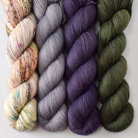 Mountain Meadow, Dried Lavender, Dusk, and Sempervirens - Miss Babs Katahdin 437 Quartet