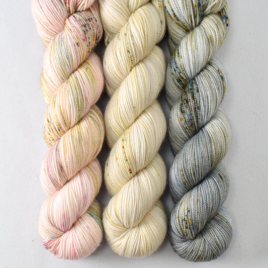 Mountain Meadow, Sea Glass, and Migration - Miss Babs Yummy 2-Ply Trio