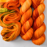 Nasturtiums - Miss Babs Laurel Falls Shaniko Merino wool yarn