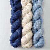 Navy, White Peppercorn, and Stonewashed - Miss Babs Yummy 2-Ply Trio