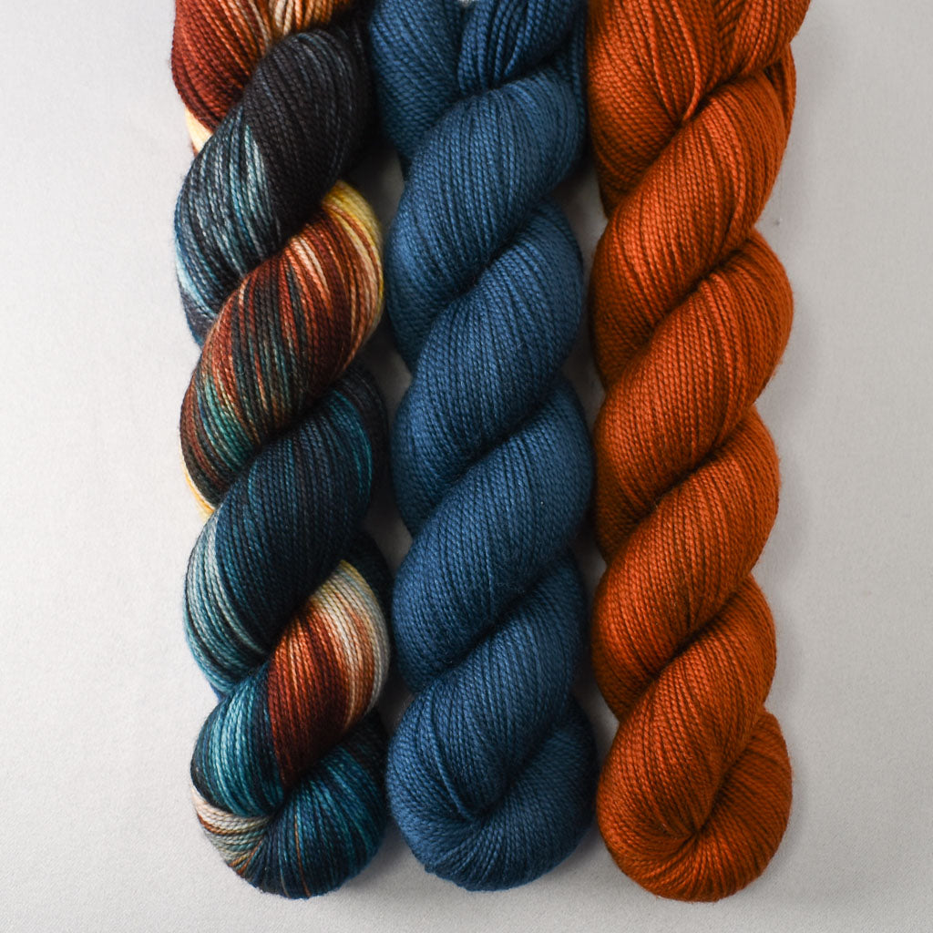 Ocean Jasper, Franklin, and Cygnus - Miss Babs Yummy 2-Ply Trio