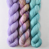 Orchid, Hop Along, and Meteors - Miss Babs Yummy 2-Ply Trio