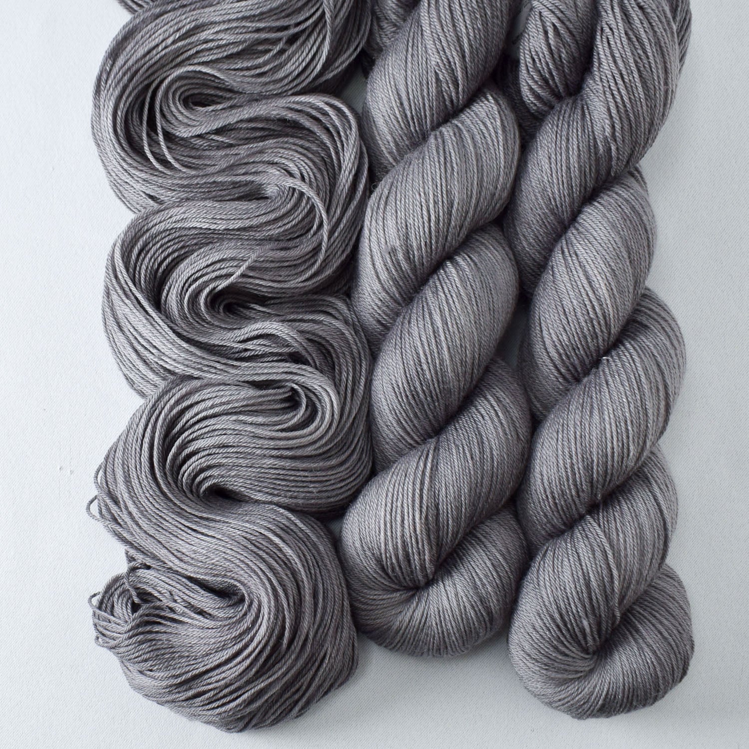 Oxidized Silver - Miss Babs Tarte wool blend sock yarn