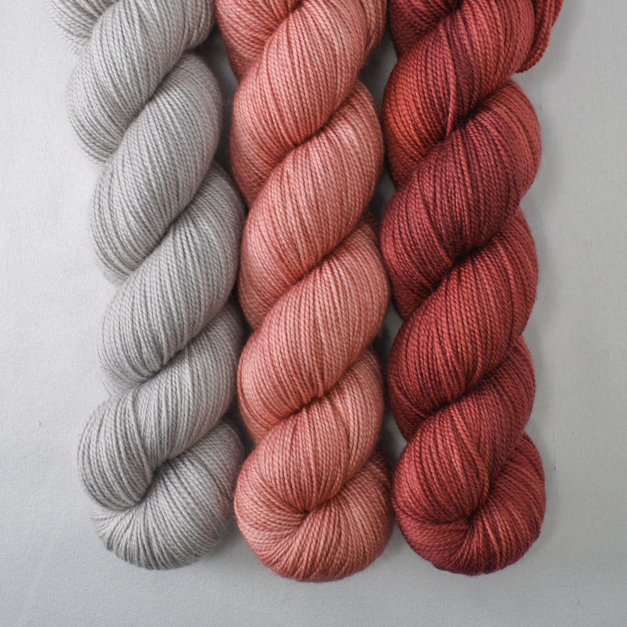 Oyster, Dark Adobe, and Corset - Yummy 2-Ply Trio - Babette