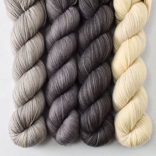 Oyster, Oxidized Silver, Lycan, and Snowdrift - Miss Babs Katahdin 437 Quartet