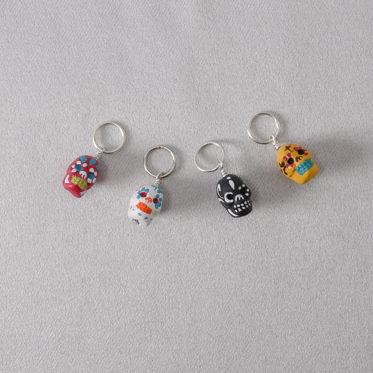 Painted Skulls Stitch Markers