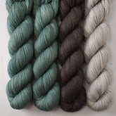 Pallon Beach (2), Pegasus, and Fleur de Sel - Miss Babs Photo 51: The DNA Shawl Set
