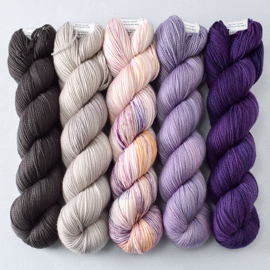 Pegasus, Lace Murex, Radiant Cloudscape, Sweet Jubilee Grapes, Lilacs - Miss Babs Quirky Quintet Set
