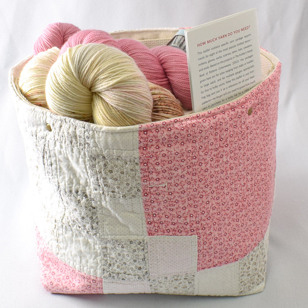 Pink Snowball Quilt Bin - QB-2408