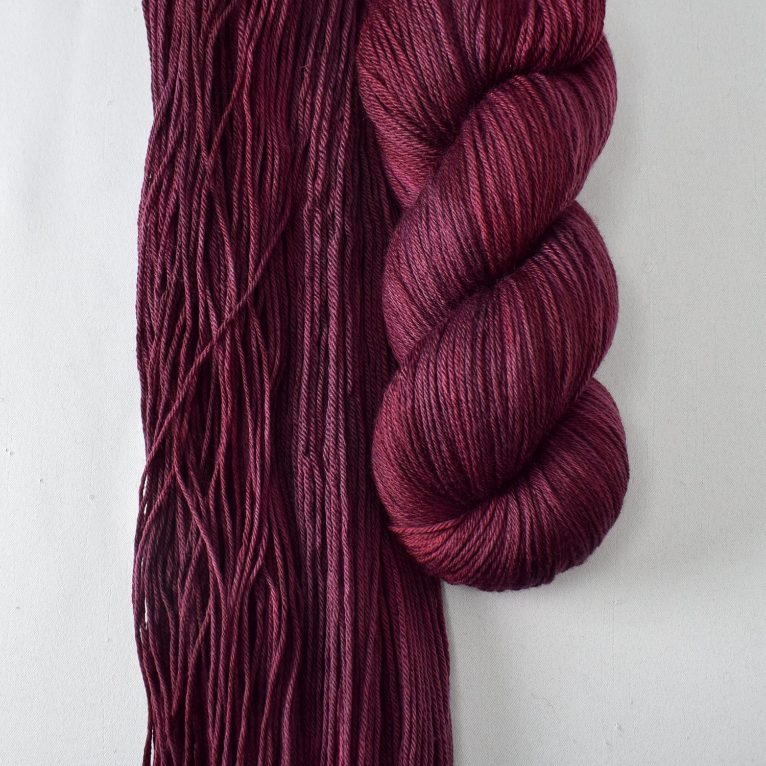 Plum - Miss Babs Yowza superwash Merino wool yarn