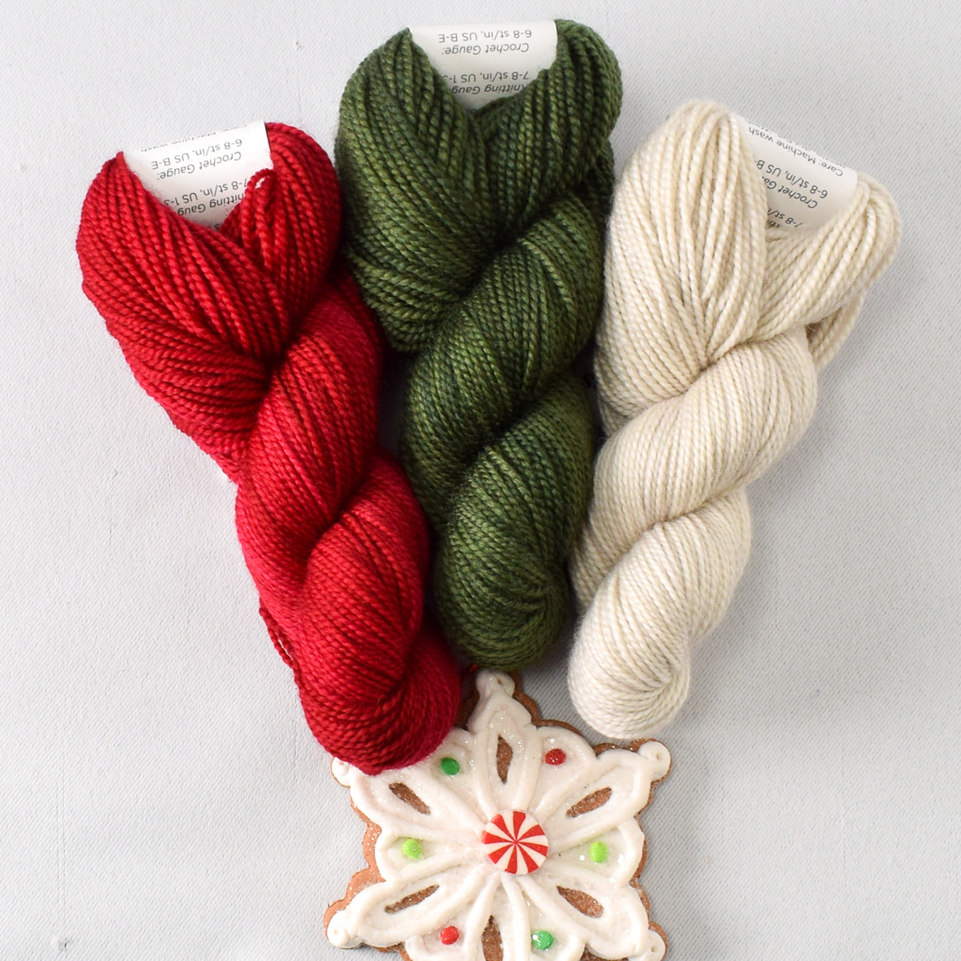 Poinsettia, Nori, and White Peppercorn - Miss Babs Toe Trio