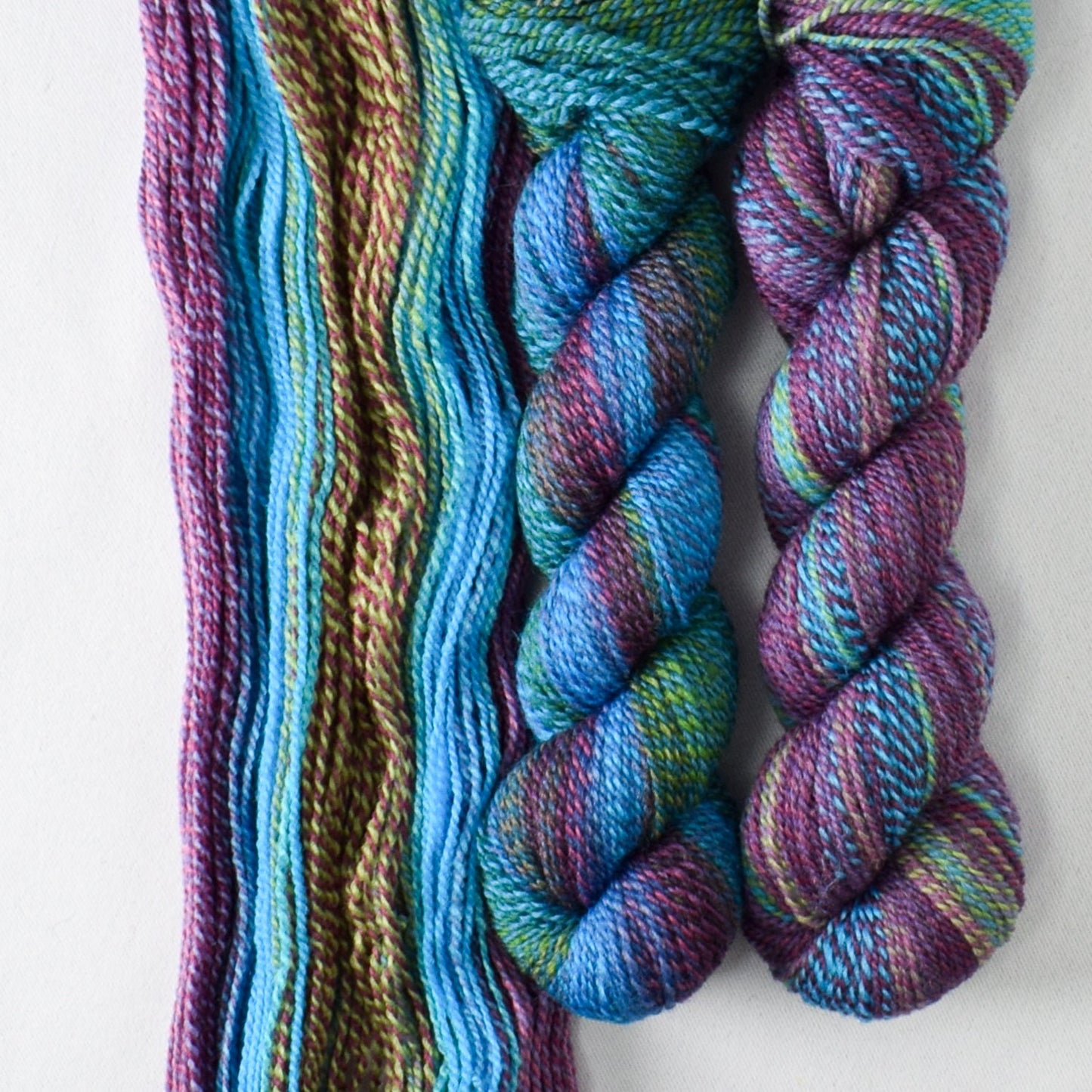 Psychadelic E - Miss Babs Junction Fiber Mill Making Tracks Lite yarn