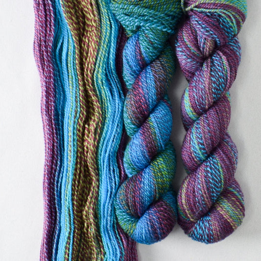 Psychadelic E - Miss Babs Junction Fiber Mill Making Tracks Lite yarn