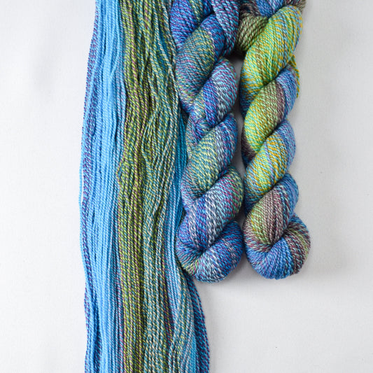 Psychedelic 7 - Miss Babs Junction Fiber Mill Making Tracks Lite yarn