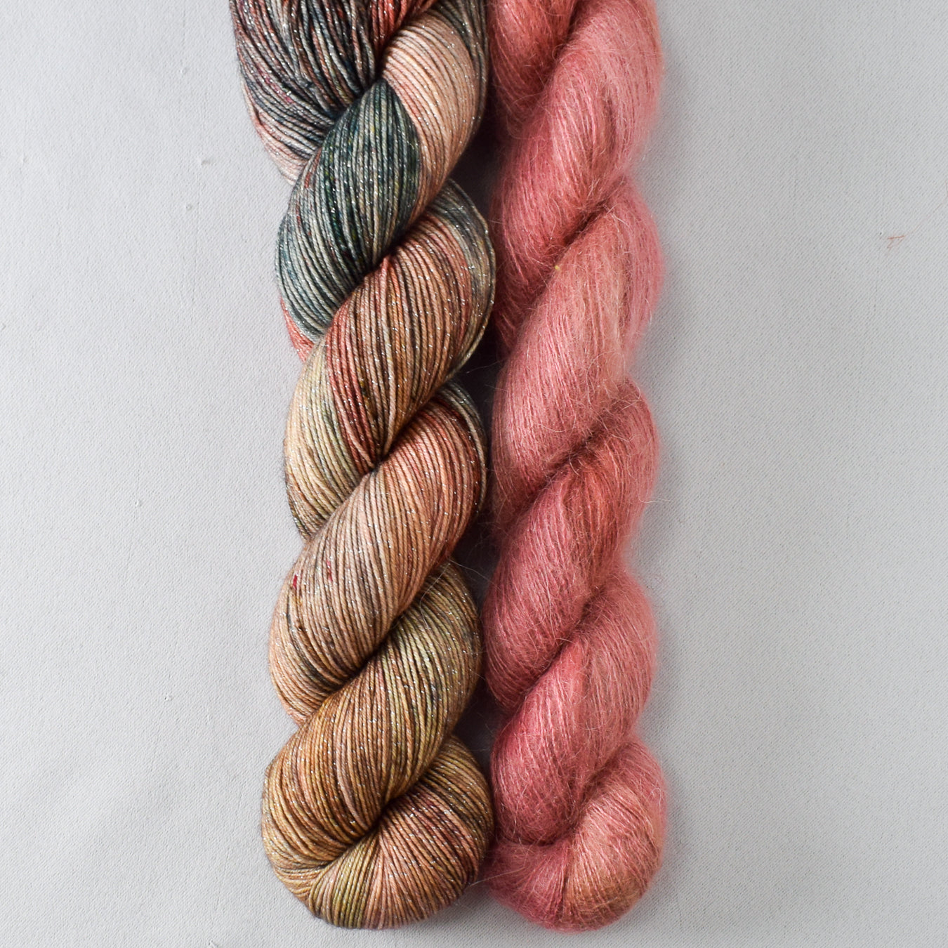 Rainbow Trout (E), and Adobe (M) - Miss Babs Shiftling Shawl Set