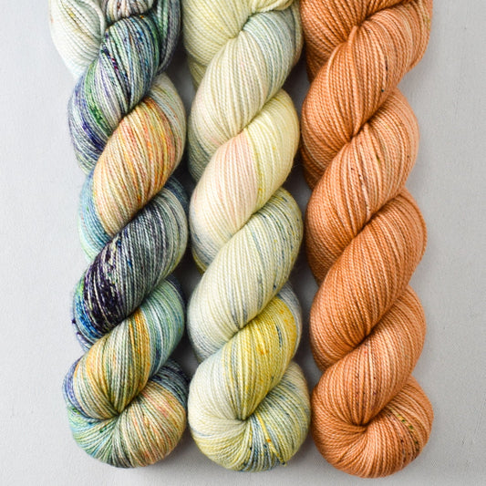 Reedy River, Fearless, and Patio Stone - Miss Babs Yummy 2-Ply Trio