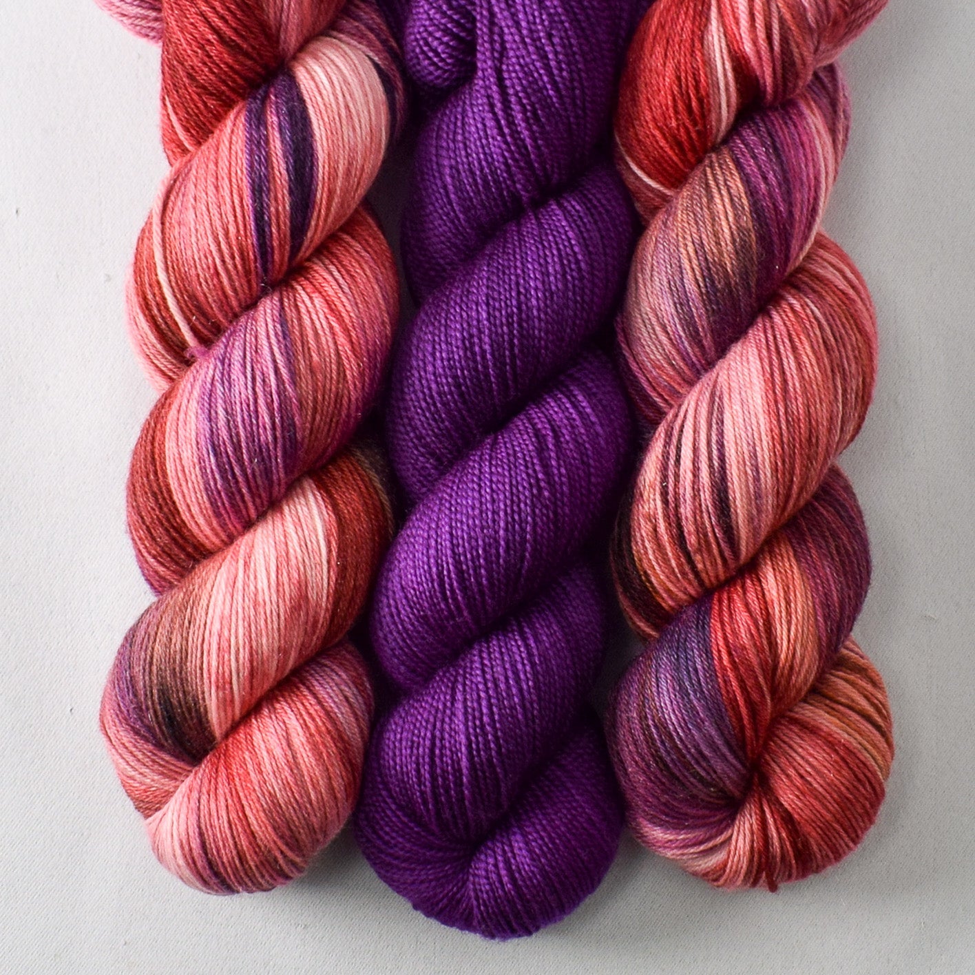 Rise and Shine Tarte and Dark Scorpio Yummy 2-Ply - Miss Babs Feyrow Shawl Set
