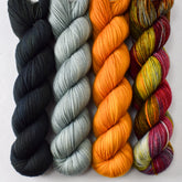 Riverway, Jadeite, Cognac Amber, and Joan of Arc - Miss Babs Yummy 2-Ply Quartet