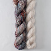 Rock Around the Clock (E) and White Peppercorn (M) - Miss Babs Shiftling Shawl Set