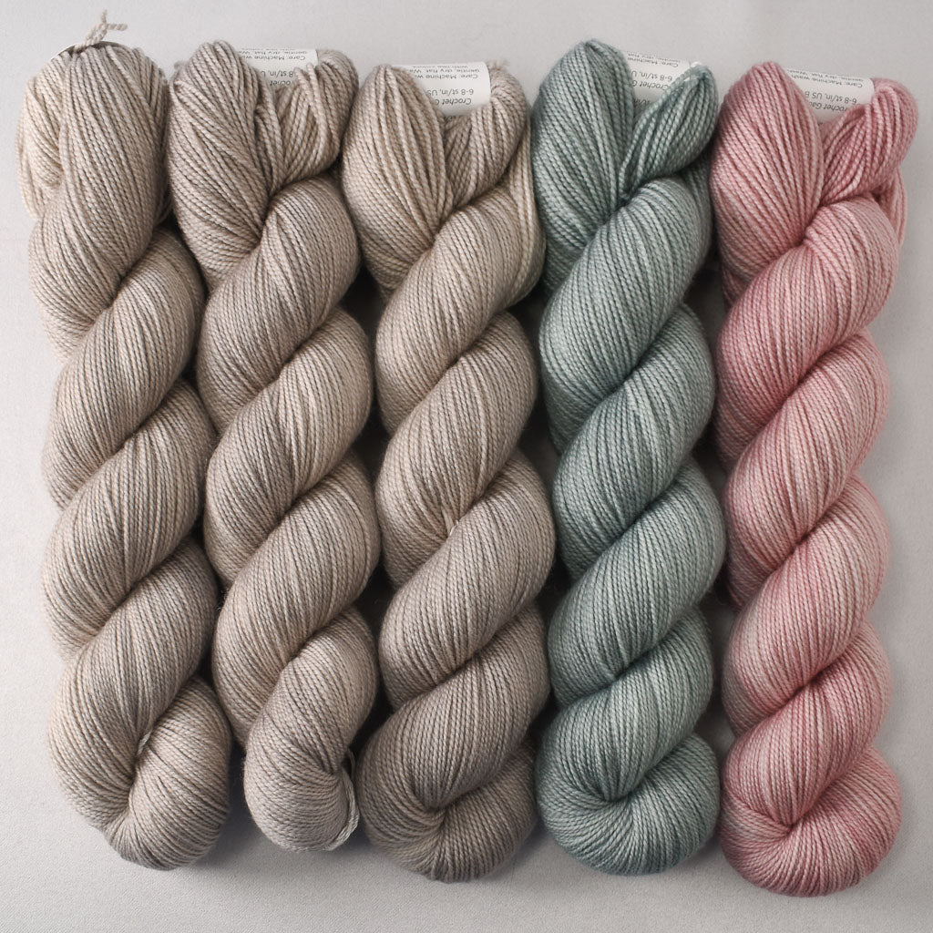 Rock Climbing (3), Oak Moss, and Sharing - Miss Babs Yummy 2-Ply Drops of Jupiter Set