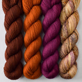 Russet, Cygnus, Bougainvillea, and Come on Home - Miss Babs Yummy 2-Ply Quartet