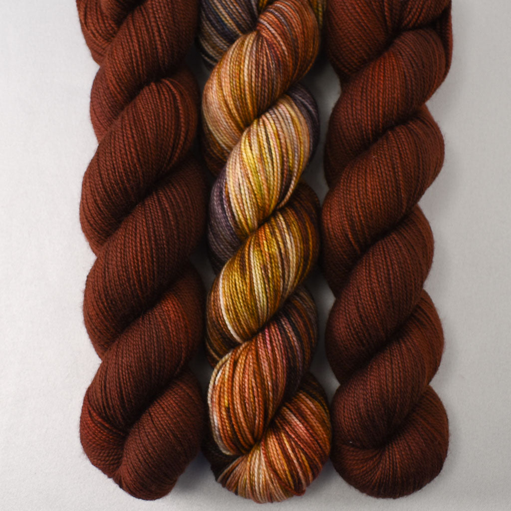 Russet and Petrified Forest - Miss Babs Yummy 2-Ply Yellow Brick Rodeo Set