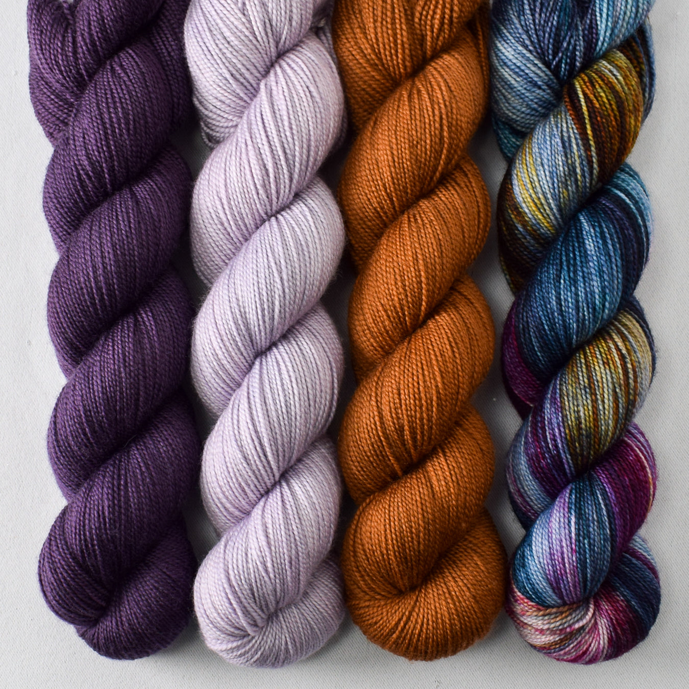 Sagrada, Valiant Grapes, Roasted Pumpkin, and Tried and True - Miss Babs Yummy 2-Ply Quartet