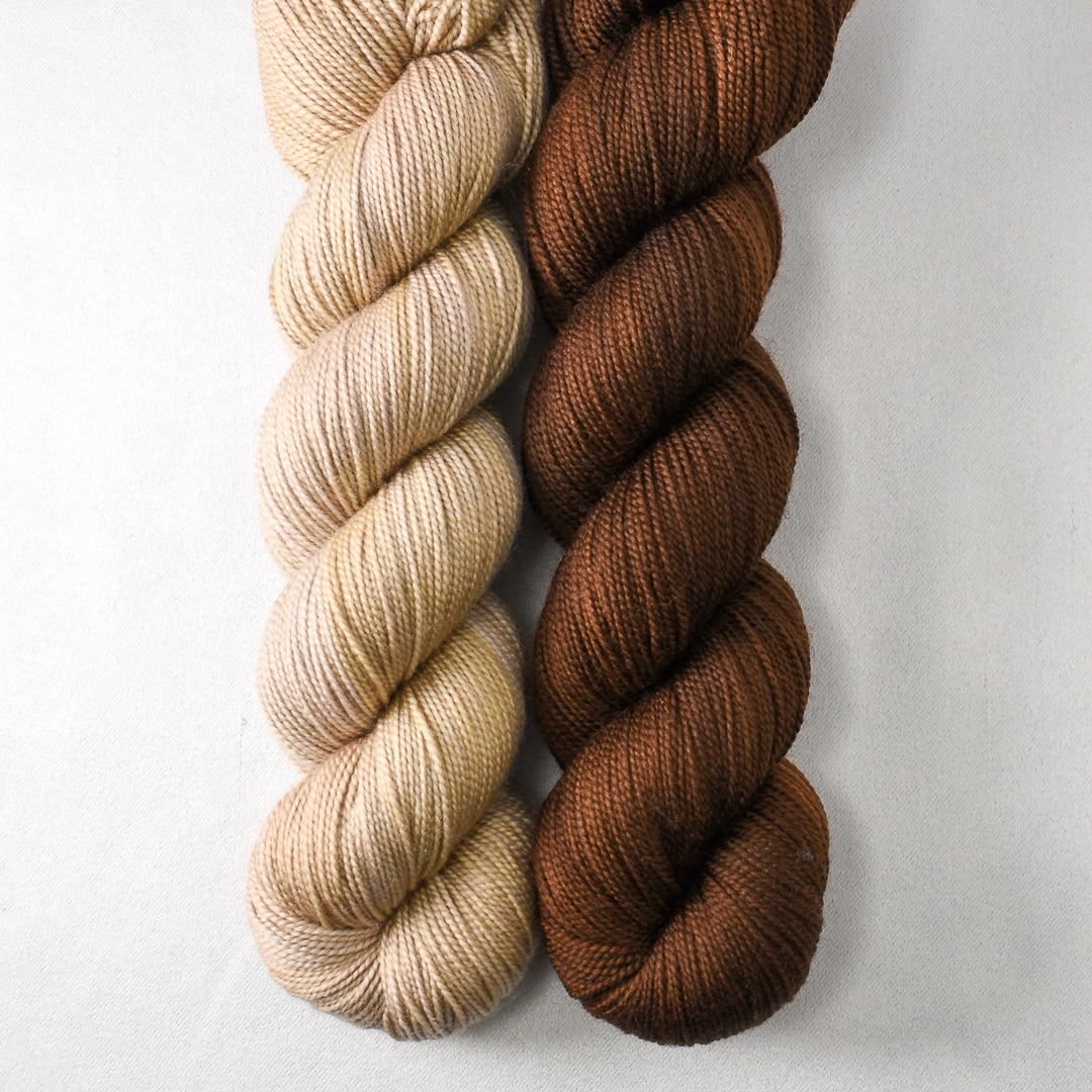 Sand Dollar and Dark Chocolate - Miss Babs 2-Ply Duo