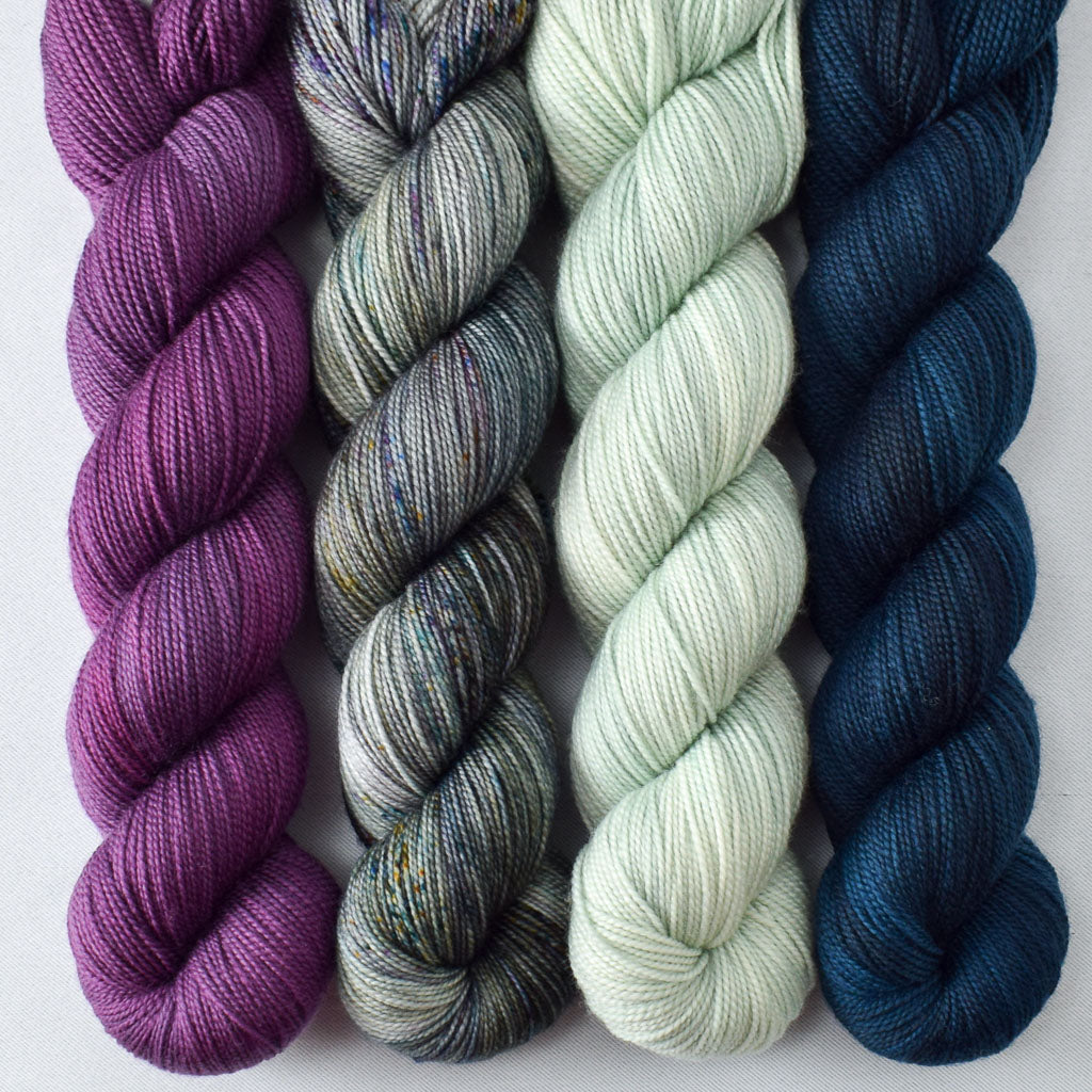 Sangria, Mind Games, Gentle Rain, and Perseus - Miss Babs Yummy 2-Ply Quartet