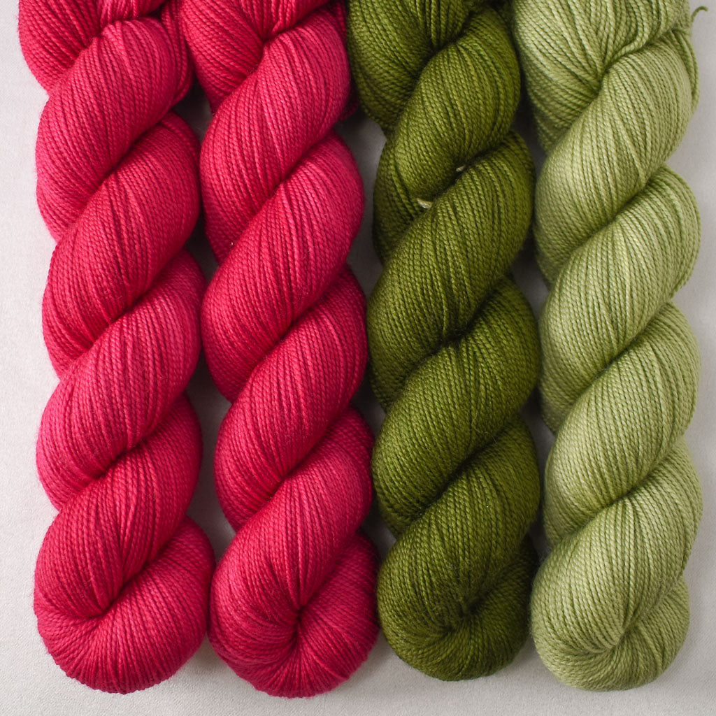 Scarlet Pimpernel, Terrapin Station, and Pond Slider - Miss Babs Photo 51: The DNA Shawl Set
