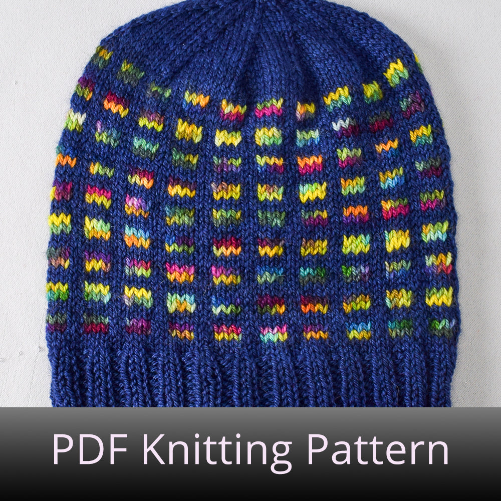 Skyscraper Windows Hat - PDF Knitting Pattern