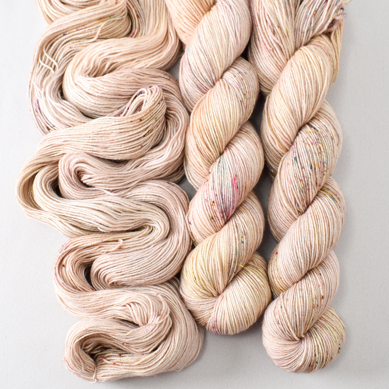 Sparkling Sand - Miss Babs Estrellita fingering weight superwash merino and Lurex yarn